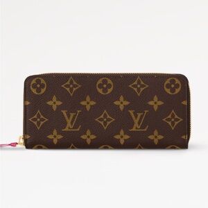 Louis Vuitton Monogram Canvas Zip Wallet in Brown and Gold